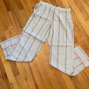 Victoria’s Secret Pajama Bottoms. Size Small. Shimmery Striped. POCKETS!  EUC